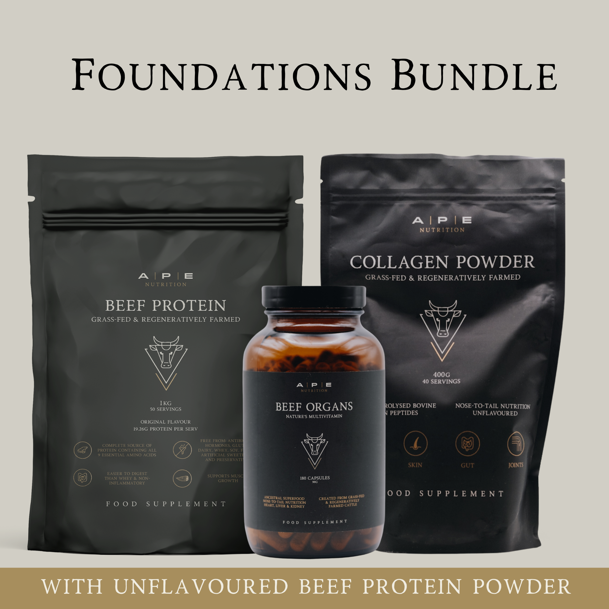 Foundations Bundle | Protein, Collagen & Beef Organs