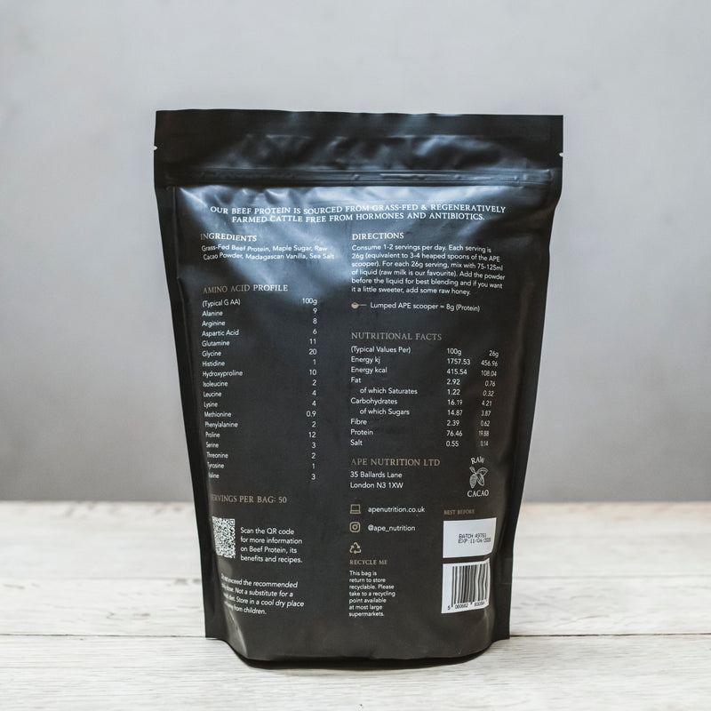 Grass-Fed Beef Protein | Raw Cacao & Maple Sea Salt