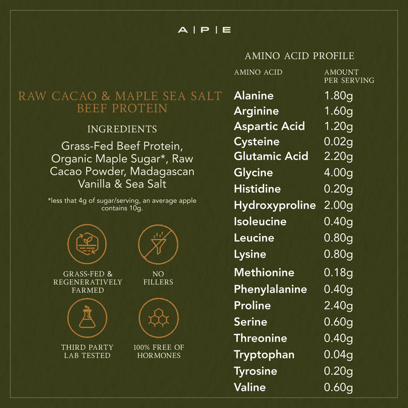 Grass-Fed Beef Protein | Raw Cacao & Maple Sea Salt