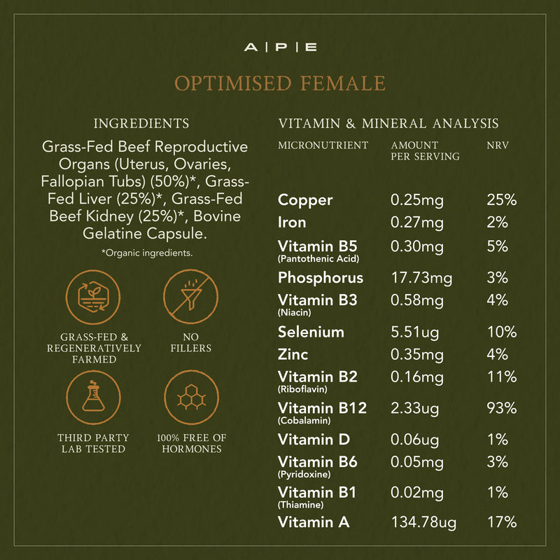 Organic & Grass-Fed Optimised Female