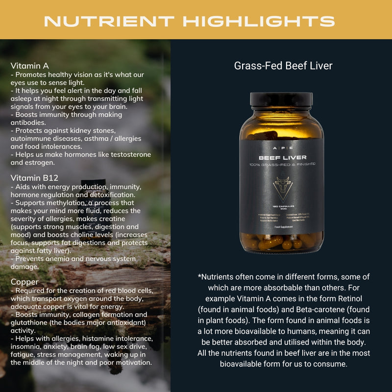 Organic & Grass-Fed Beef Liver APE Nutrition Ltd Organic & Grass-Fed Beef Liver APE Nutrition Ltd